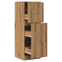 Produktbild för Apoteksskåp ek 40x41x118 cm konstruerat trä