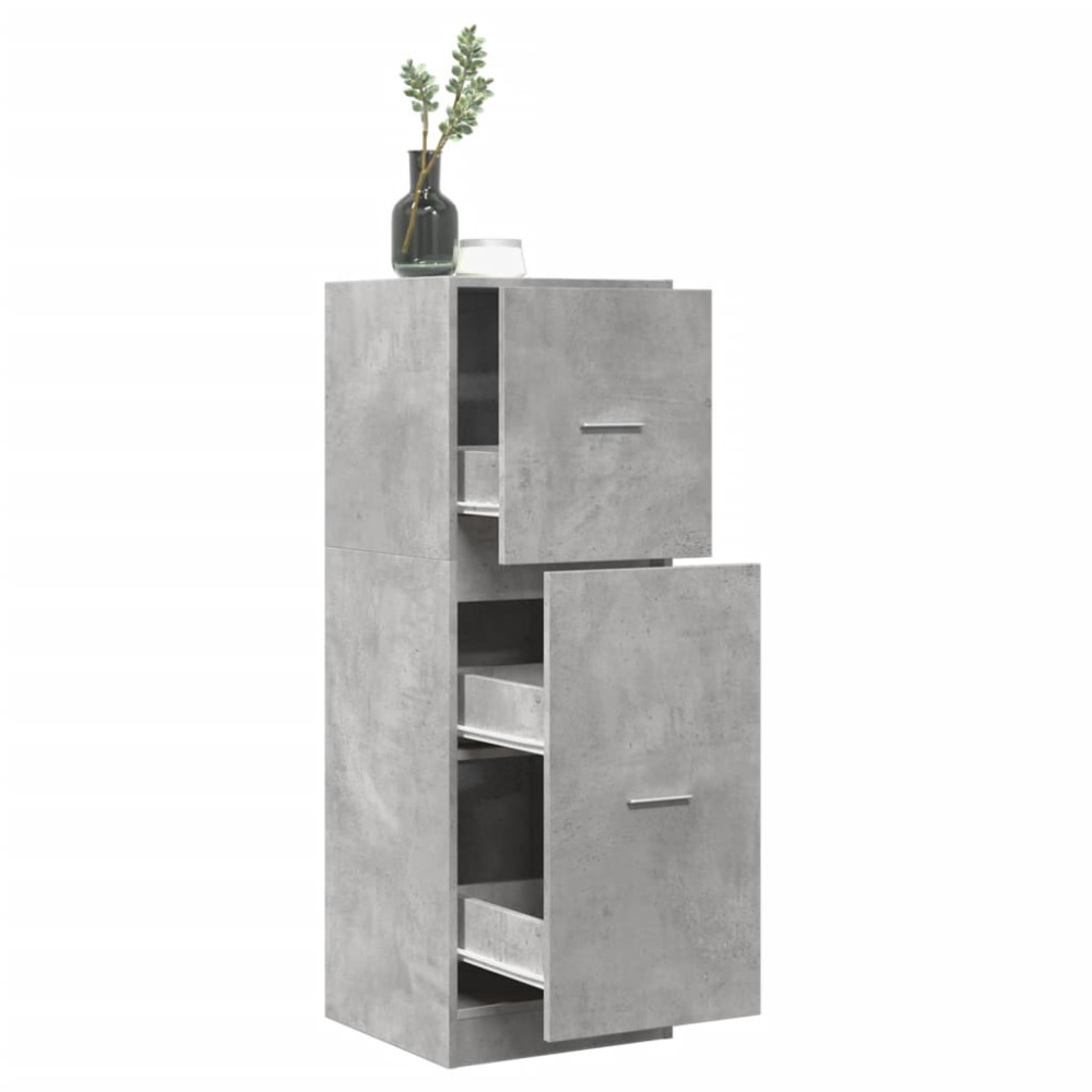 Produktbild för Apoteksskåp betonggrå 40x41x118 cm konstruerat trä