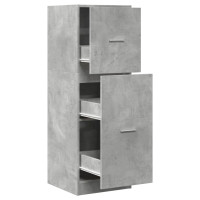 Produktbild för Apoteksskåp betonggrå 40x41x118 cm konstruerat trä