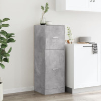 Produktbild för Apoteksskåp betonggrå 40x41x118 cm konstruerat trä