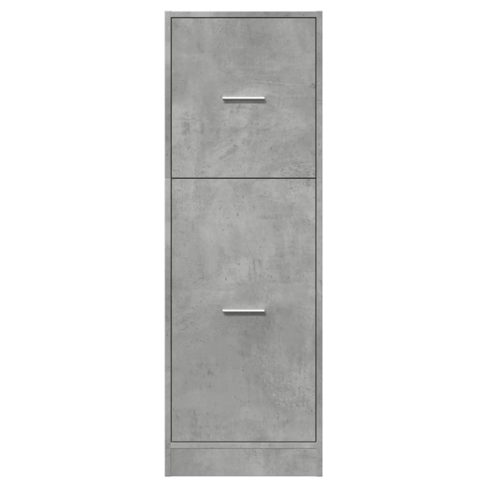 Produktbild för Apoteksskåp betonggrå 40x41x118 cm konstruerat trä