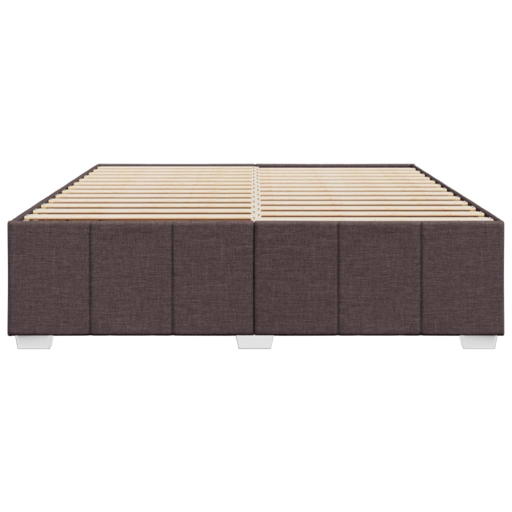 Produktbild för Sängram utan madrass mörkbrun 180x200 cm tyg
