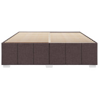 Produktbild för Sängram utan madrass mörkbrun 180x200 cm tyg