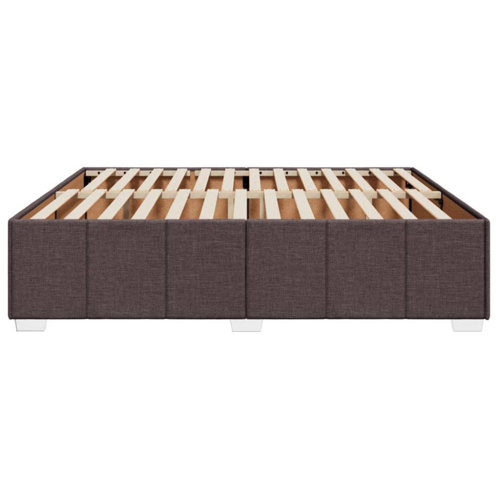 Produktbild för Sängram utan madrass mörkbrun 180x200 cm tyg