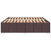 Produktbild för Sängram utan madrass mörkbrun 180x200 cm tyg