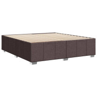Produktbild för Sängram utan madrass mörkbrun 180x200 cm tyg