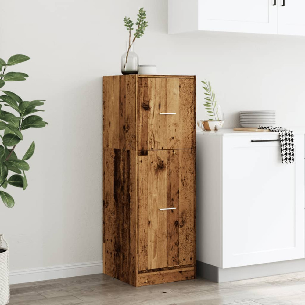Produktbild för Apoteksskåp åldrat trä 40x41x118 cm konstruerat trä