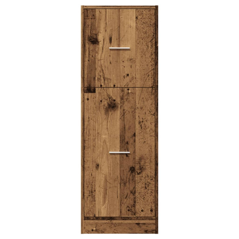 Produktbild för Apoteksskåp åldrat trä 40x41x118 cm konstruerat trä