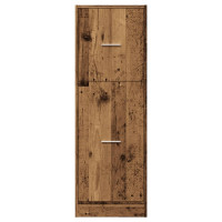 Produktbild för Apoteksskåp åldrat trä 40x41x118 cm konstruerat trä
