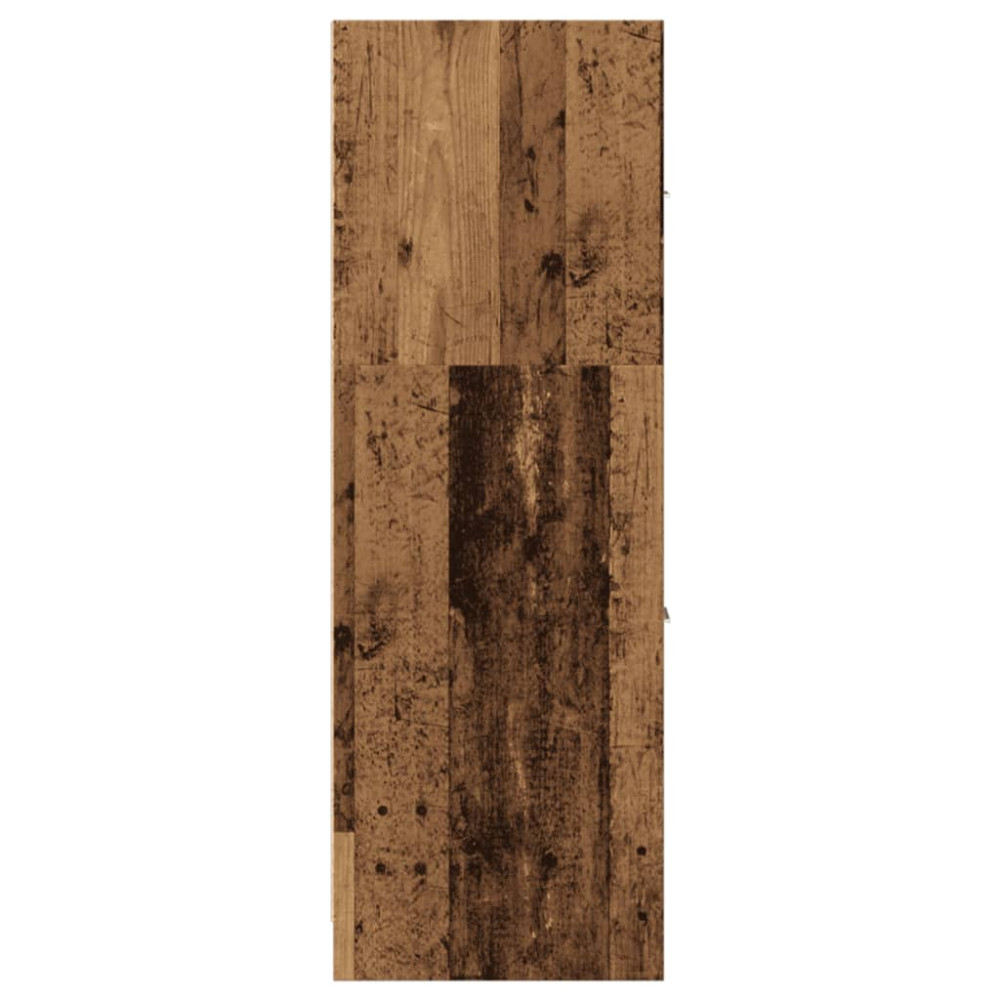 Produktbild för Apoteksskåp åldrat trä 40x41x118 cm konstruerat trä
