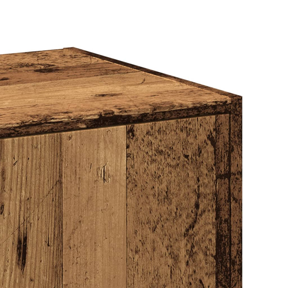 Produktbild för Apoteksskåp åldrat trä 40x41x118 cm konstruerat trä