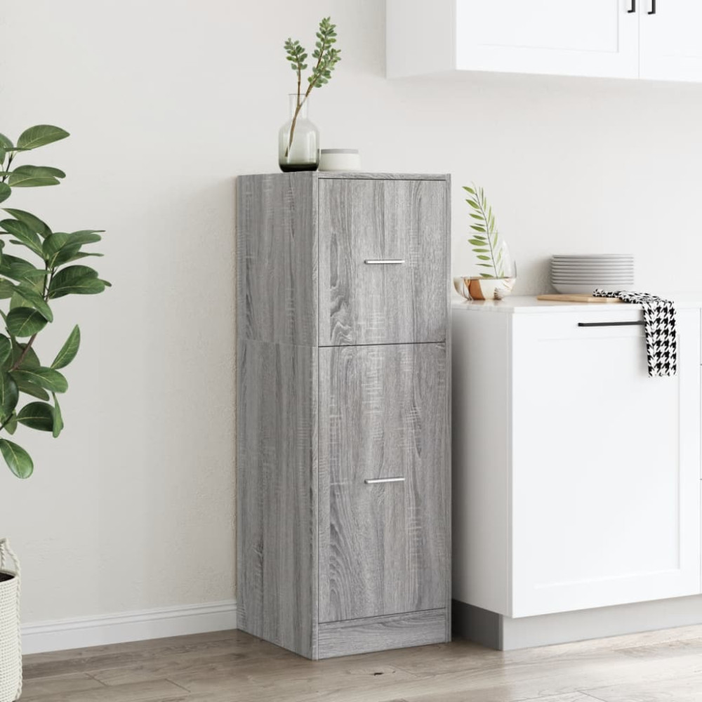 Produktbild för Apoteksskåp grå sonoma 40x41x118 cm konstruerat trä