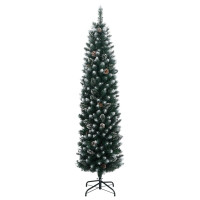 Produktbild för Plastgran smal 300 LEDs 180 cm