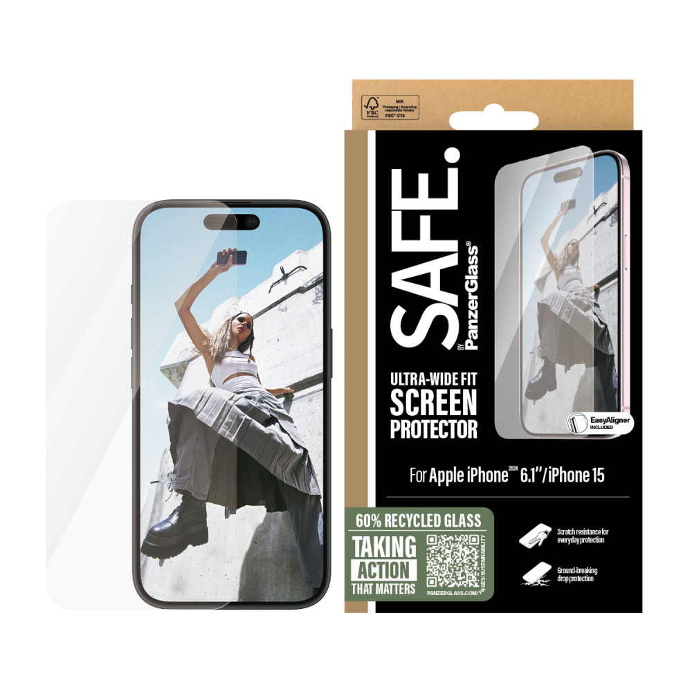 Produktbild för PanzerGlass SAFE by PG Scrn iPhone 16 6.1Inch UWF
