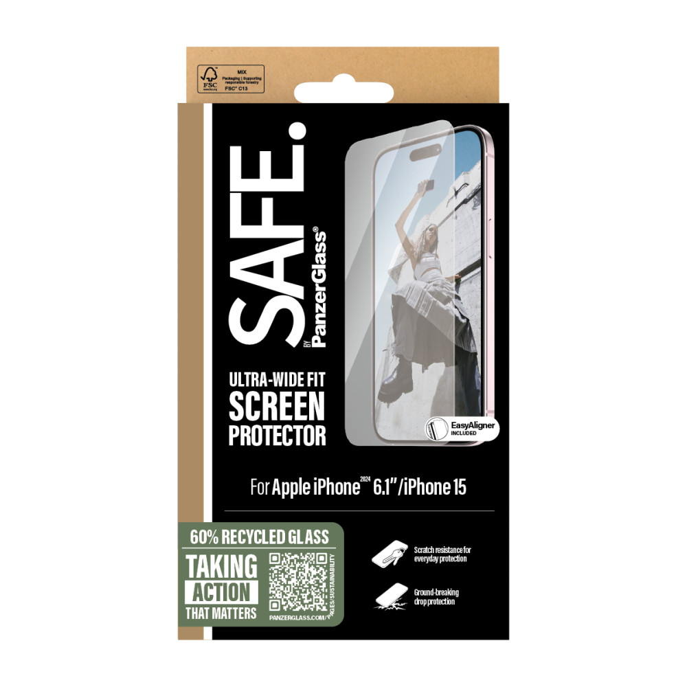 Produktbild för PanzerGlass SAFE by PG Scrn iPhone 16 6.1Inch UWF