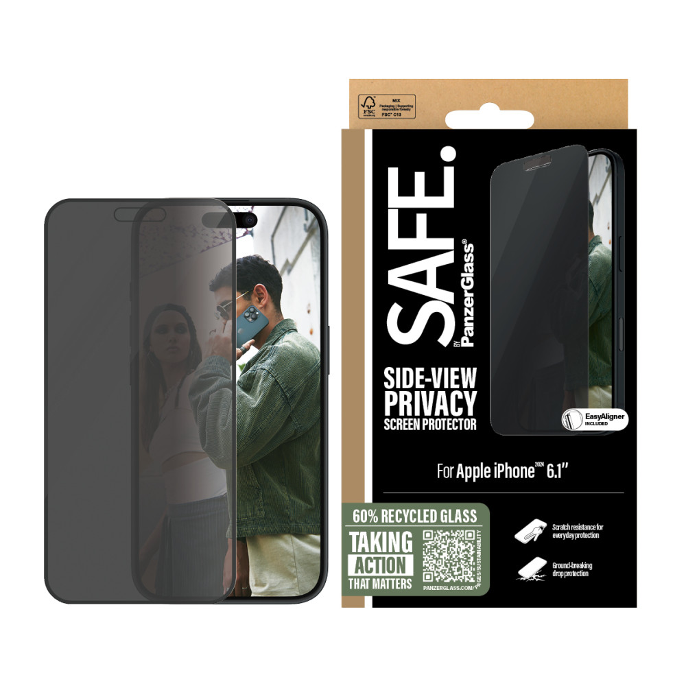 Produktbild för PanzerGlass SAFE by PG Priv Scrn iPhone 16 6.1 UWF
