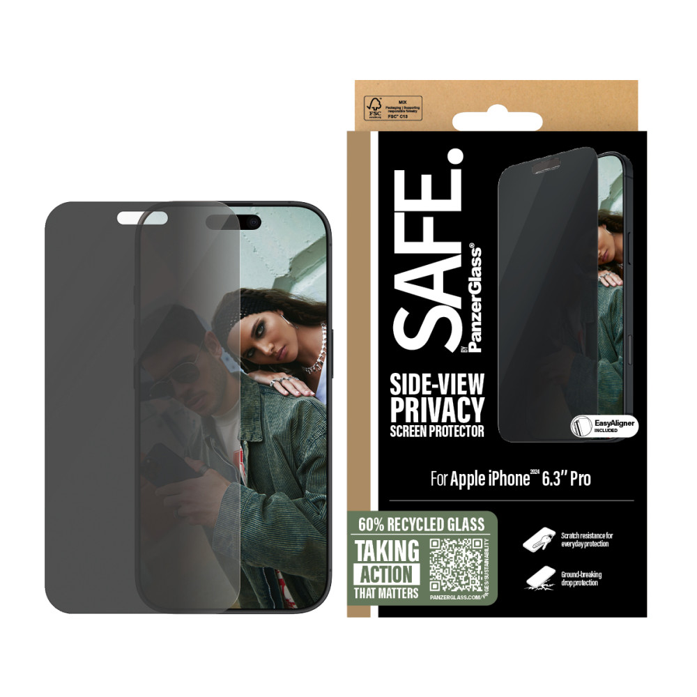 Produktbild för PanzerGlass SAFE by PG Priv Scrn iPhone 16P 6.3 UWF