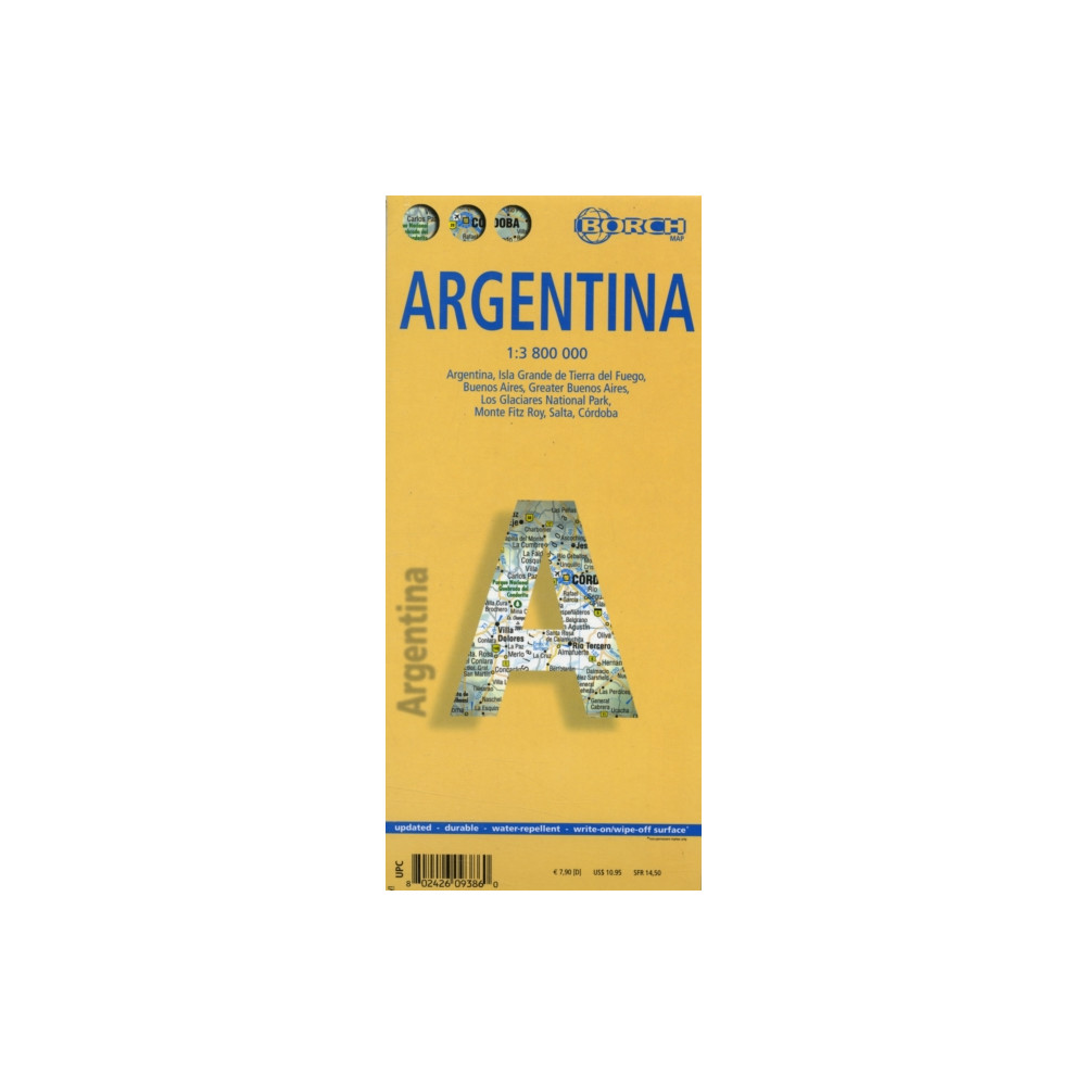 Produktbild för Argentina, Argentinien, Borch Map