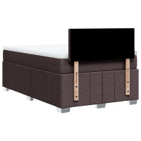 Produktbild för Ramsäng med madrass mörkbrun 120x200 cm tyg
