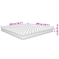 Produktbild för Memoryskummadrass vit 200x200x17 cm