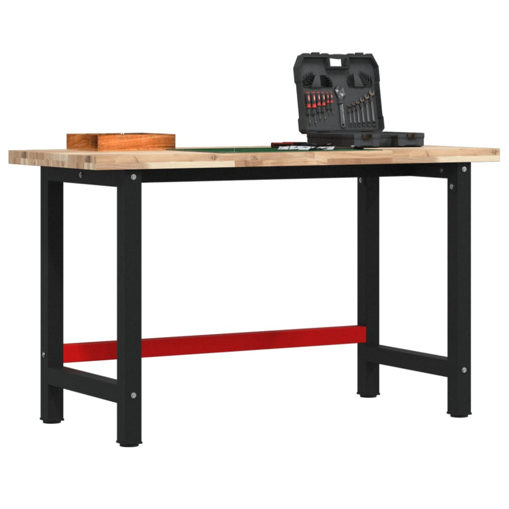 Produktbild för Arbetsbänk 140x60x83 cm massiv akacia rektangulär