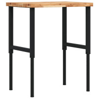 Produktbild för Arbetsbänk 80x60x(73-99,5) cm massiv akacia rektangulär