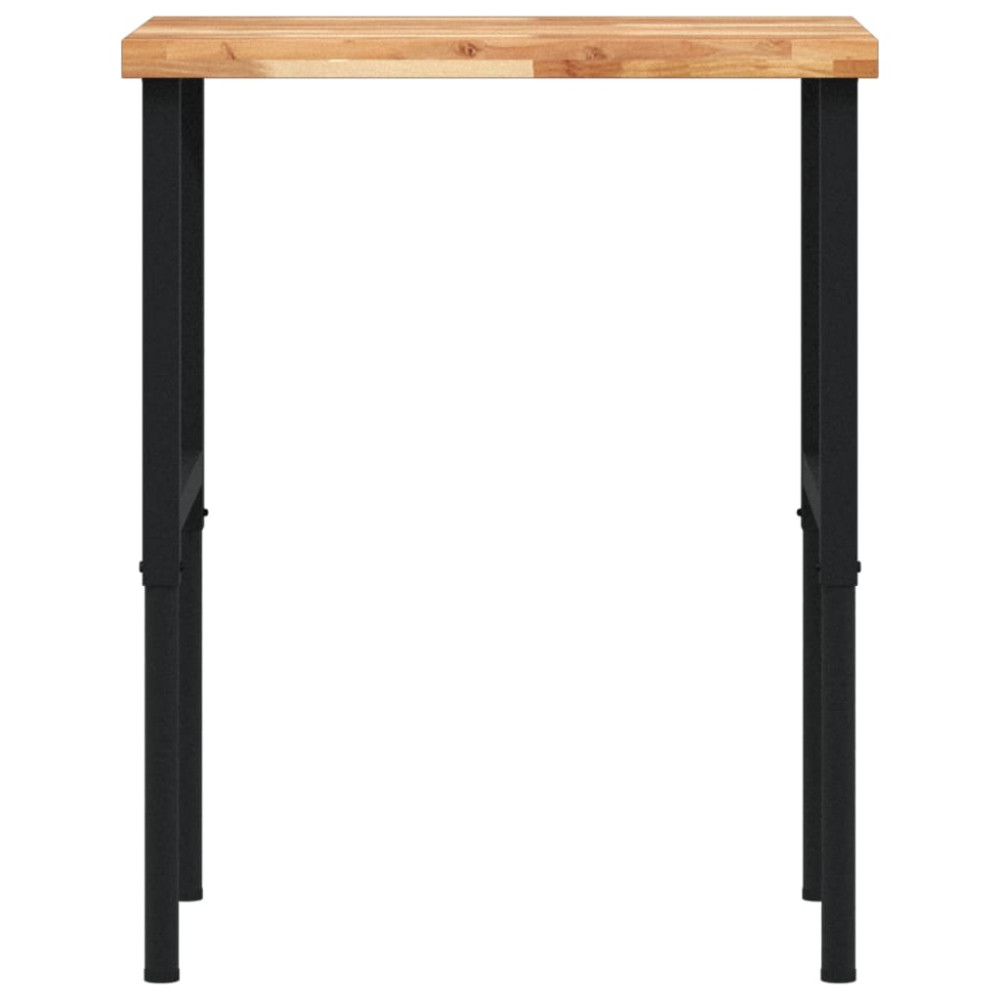 Produktbild för Arbetsbänk 80x60x(73-99,5) cm massiv akacia rektangulär