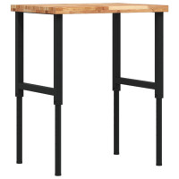 Produktbild för Arbetsbänk 80x60x(73-99,5) cm massiv akacia rektangulär