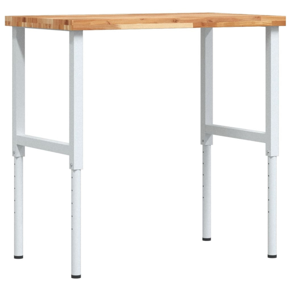 Produktbild för Arbetsbänk 100x60x(73-99,5) cm massiv akacia rektangulär