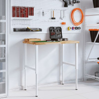 Produktbild för Arbetsbänk 100x60x(73-99,5) cm massiv akacia rektangulär