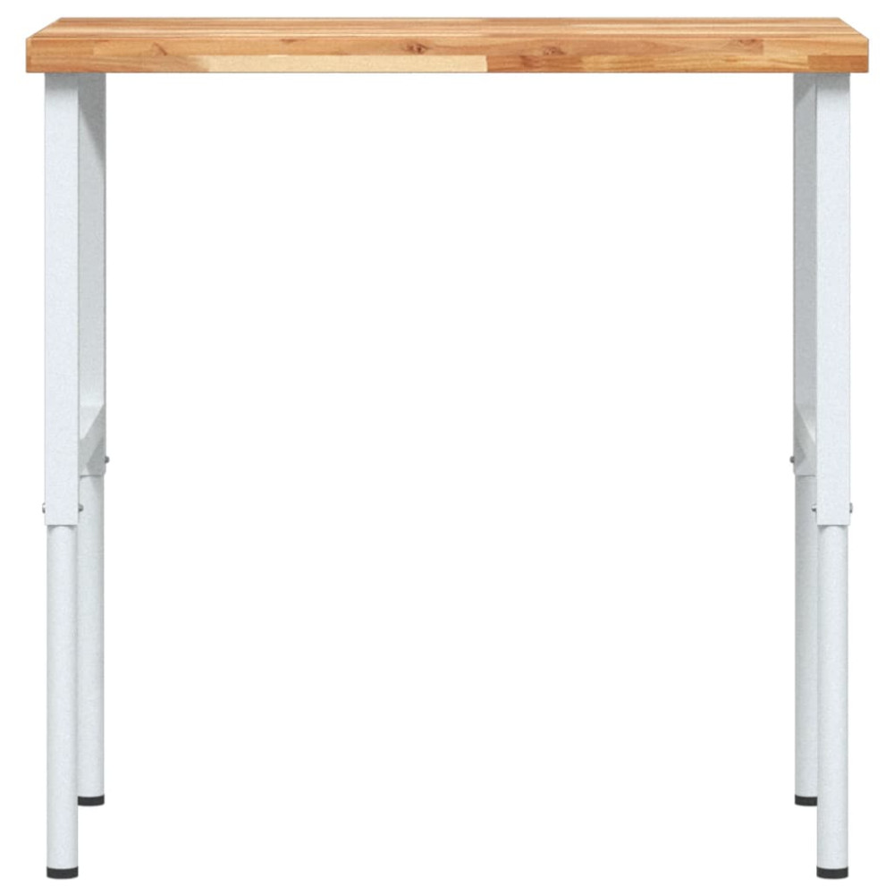 Produktbild för Arbetsbänk 100x60x(73-99,5) cm massiv akacia rektangulär