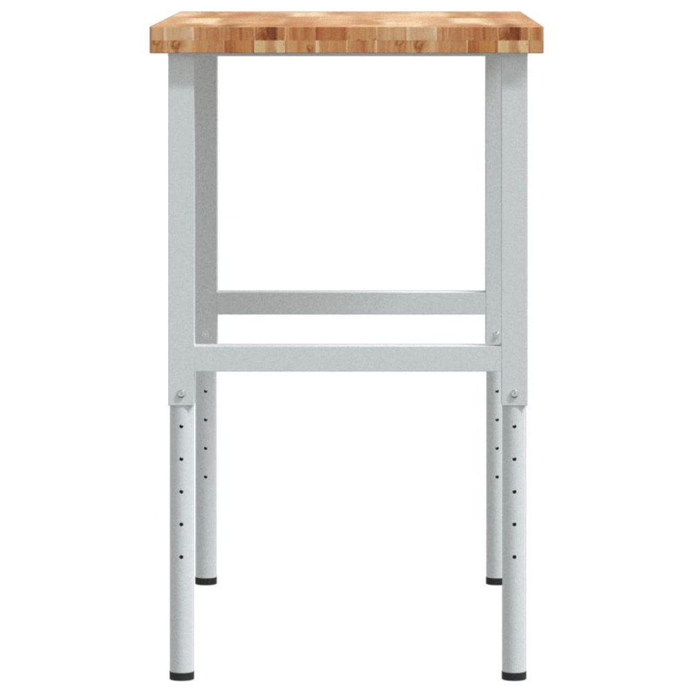Produktbild för Arbetsbänk 100x60x(73-99,5) cm massiv akacia rektangulär