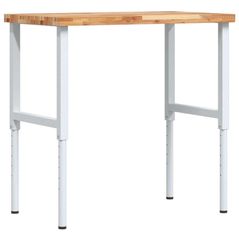 Produktbild för Arbetsbänk 100x60x(73-99,5) cm massiv akacia rektangulär