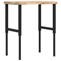 Produktbild för Arbetsbänk 80x60x(73-99,5) cm massiv akacia rektangulär