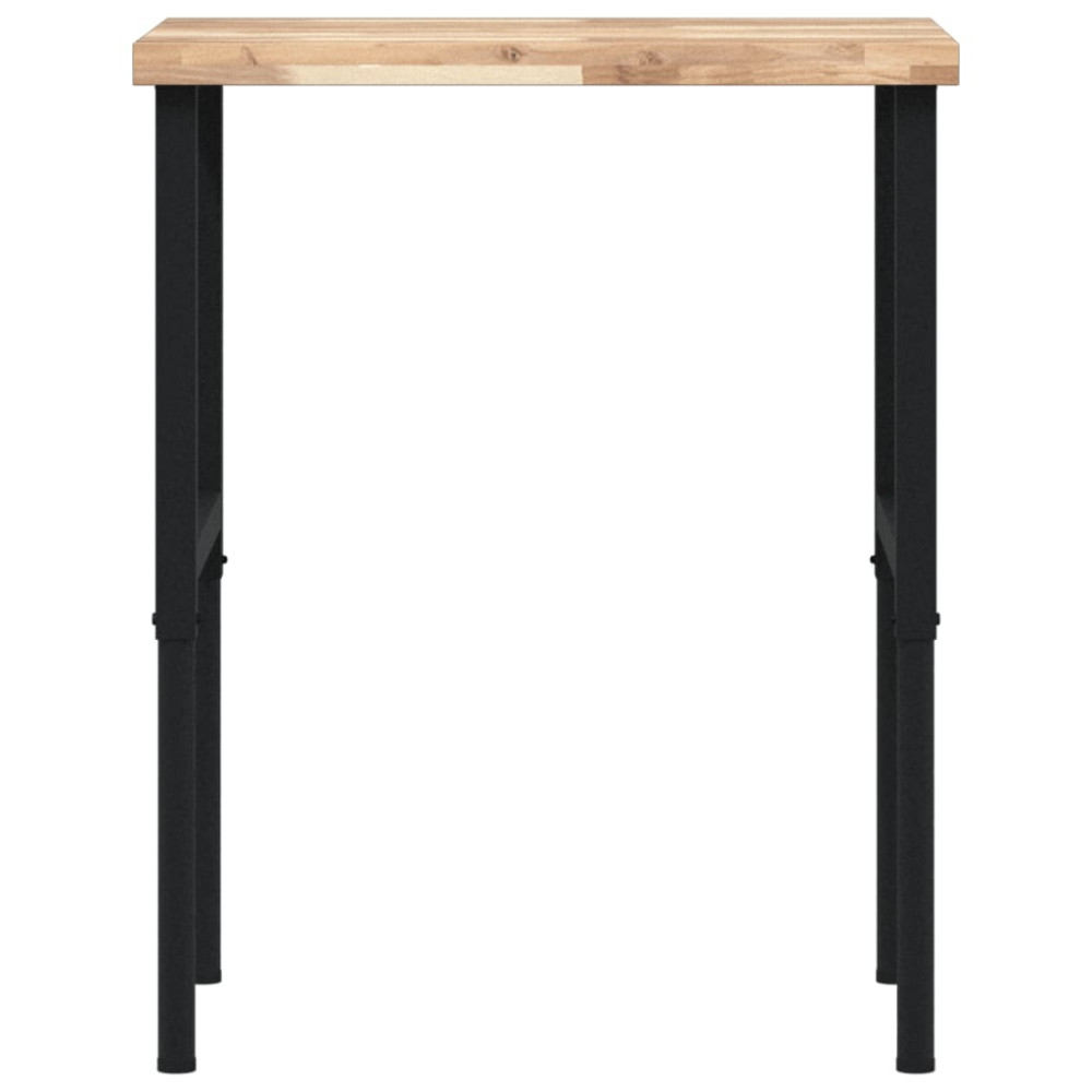 Produktbild för Arbetsbänk 80x60x(73-99,5) cm massiv akacia rektangulär