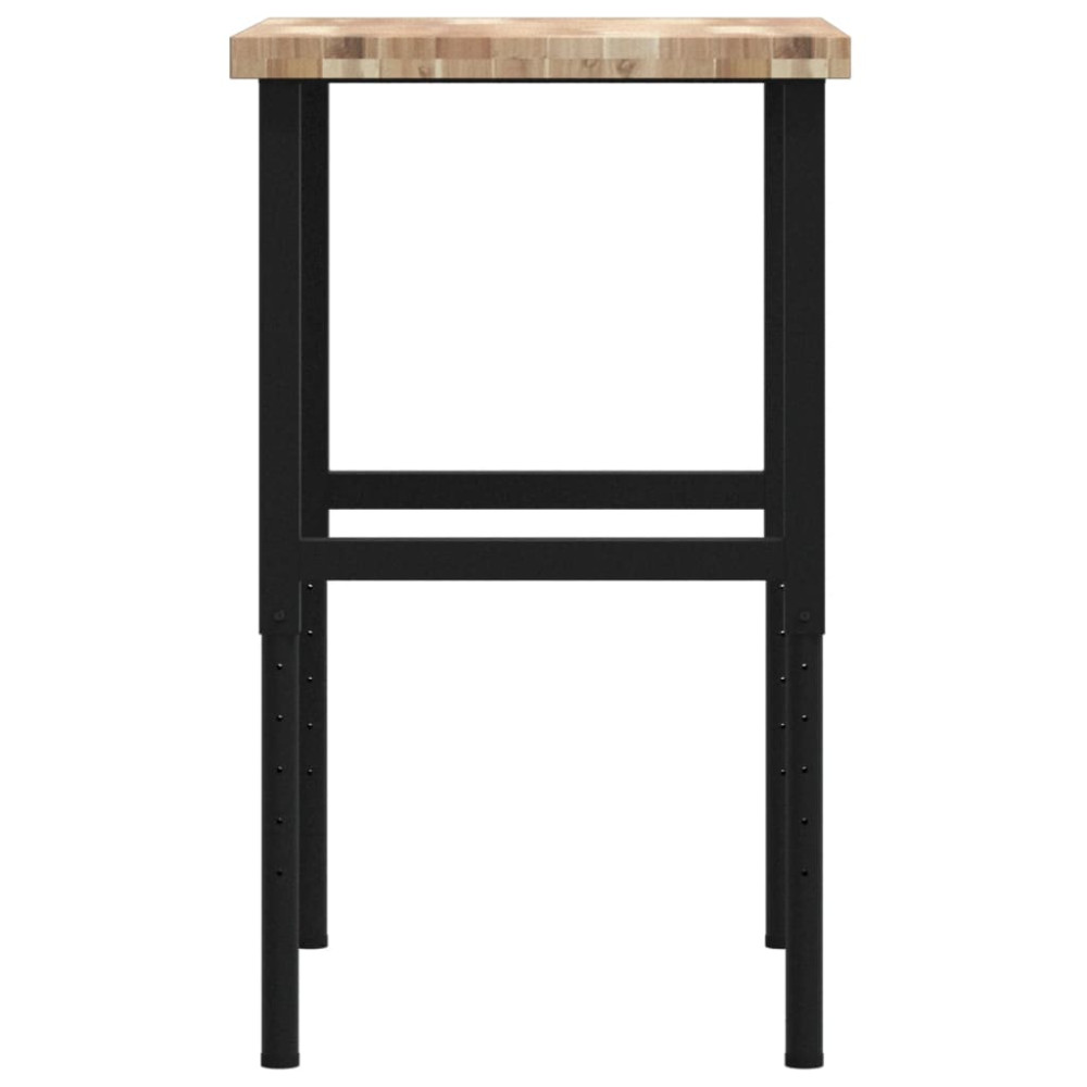Produktbild för Arbetsbänk 80x60x(73-99,5) cm massiv akacia rektangulär