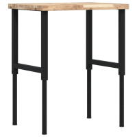 Produktbild för Arbetsbänk 80x60x(73-99,5) cm massiv akacia rektangulär