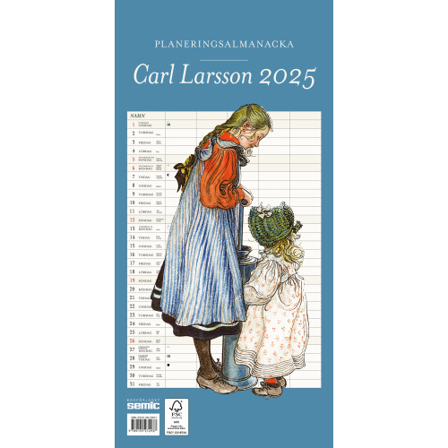 Bokförlaget Semic Carl Larsson Planeringsalmanacka 2025 (bok, spiral)