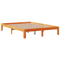 Produktbild för Sängram med lådor vaxad brun 120x190 cm massiv furu