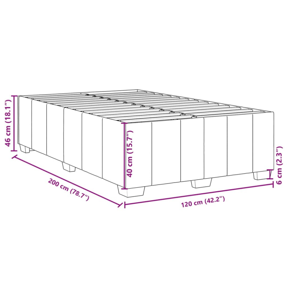 Produktbild för Ramsäng med madrass blå 120x200 cm tyg