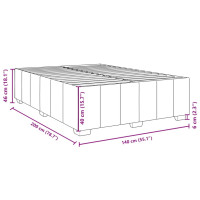 Produktbild för Ramsäng med madrass blå 140x200 cm tyg