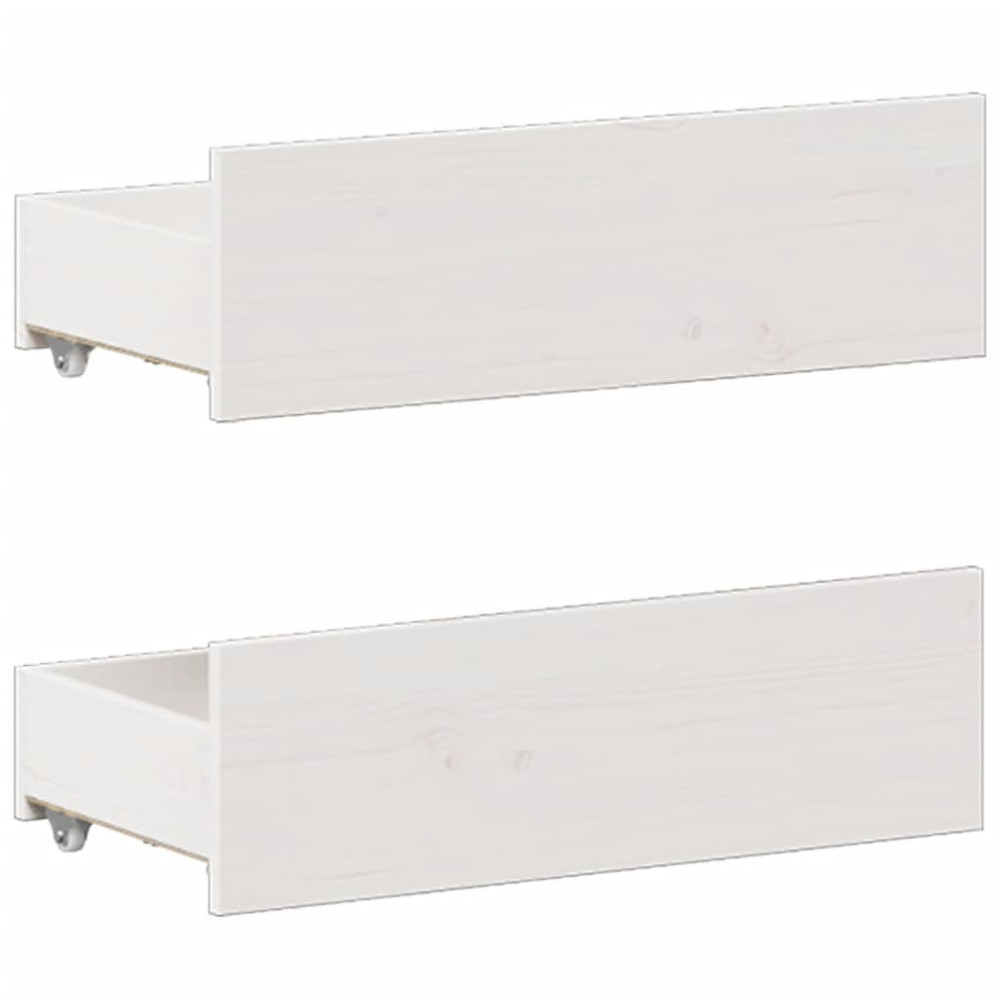 Produktbild för Sängram utan madrass med huvudgavel vit 180x200 cm massiv furu