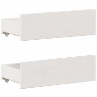 Produktbild för Sängram utan madrass med huvudgavel vit 180x200 cm massiv furu