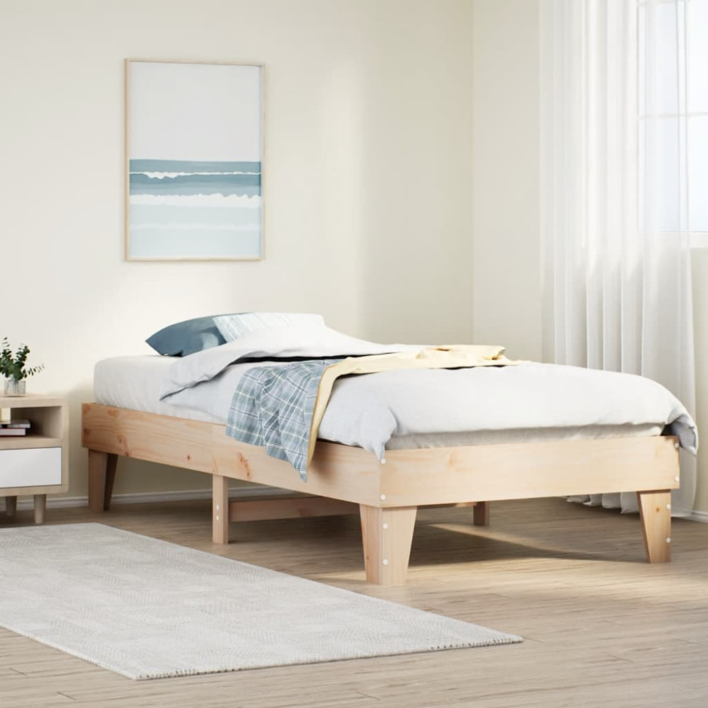 Produktbild för Sängram utan madrass 90x190 cm massiv furu