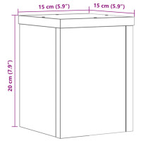 Produktbild för Växtställ 2 st sonoma ek 15x15x20 cm konstruerat trä