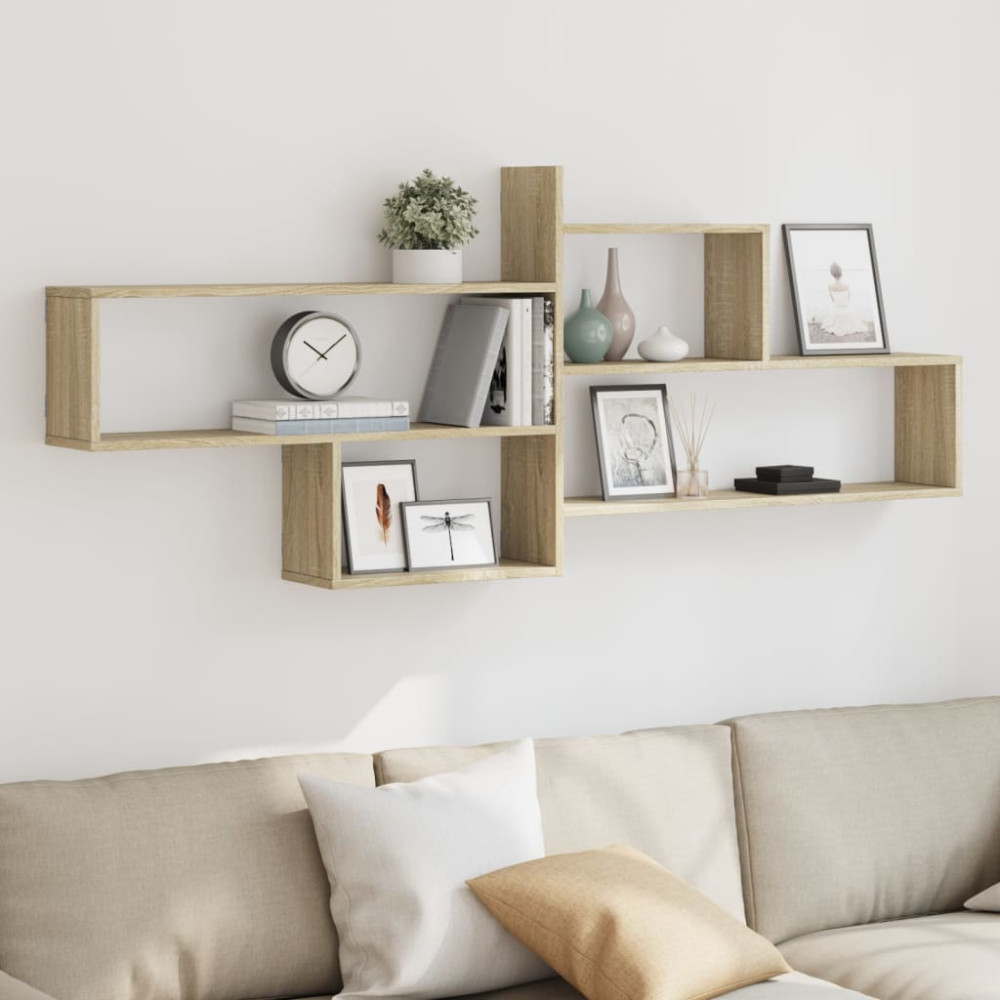 Produktbild för Vägghylla sonoma-ek 167,5x18x68 cm konstruerat trä