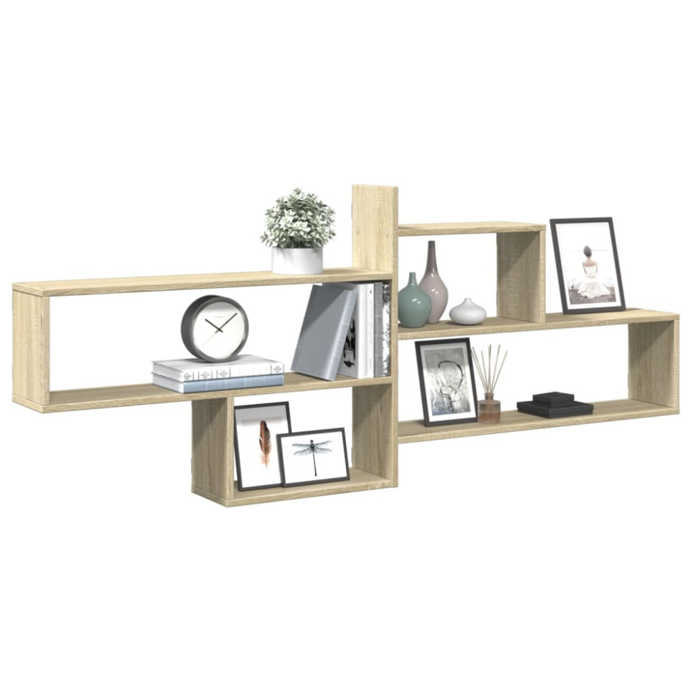Produktbild för Vägghylla sonoma-ek 167,5x18x68 cm konstruerat trä