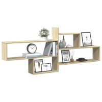 Produktbild för Vägghylla sonoma-ek 167,5x18x68 cm konstruerat trä