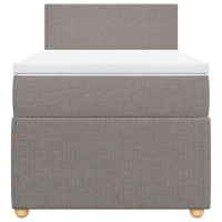 Produktbild för Ramsäng med madrass taupe 90x190 cm tyg
