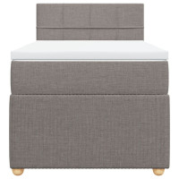 Produktbild för Ramsäng med madrass taupe 90x190 cm tyg